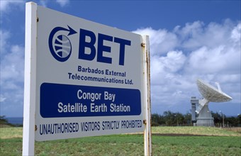 BARBADOS, St John Parish, Satellite Earth station operated by Barbados External Communications at