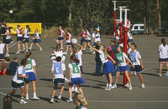 AUSTRALIA, New South Wales, Sydney, "Saturday morning netball, a classic Australian tradition in