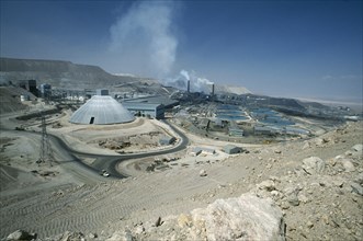 CHILE, Antofagasta, Chuquicamata, Processing and smelter plant which is the worlds largest open
