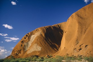 AUSTRALIA, Northern Territory, Uluru, Part view of Ayers Rock.