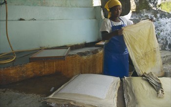 MALAWI, Blantyre, "PAMET paper making project, fair trade goods, where everything from newspapers
