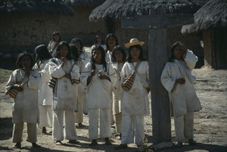 COLOMBIA, People, Kogi, Group of Kogi people in San Francisco