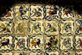 SPAIN, Andalucia, Seville, The Royal Alcazar tile detail