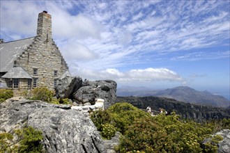 SOUTH AFRICA, Western Cape, Cape Town, Stone built house on the summit of Table Mountain