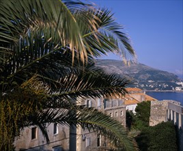 CROATIA, Dalmatia, Dubrovnik, View inside the South East corner of the City Wall or Gradske Zidine