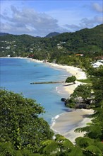 WEST INDIES, Grenada, Aerial view over Grand Anse Beach