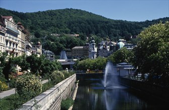 CZECH REPUBLIC, West Bohemia, Karlovy Vary, Resort noted for its mineral springs.  Name means