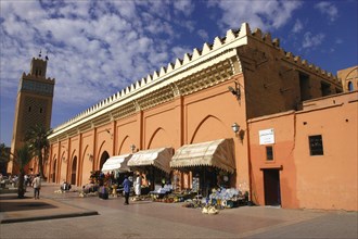 MOROCCO, Marrakech, El Mansour Mosque and Adjacent bazaar