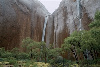 AUSTRALIA, Northern Territories, Uluru, Ayers Rock.  Waterfalls at Maggie Springs or Mutidjula