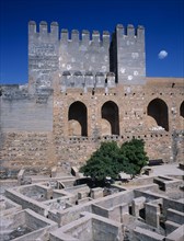 SPAIN, Andalucia, Granada, Alhambra Palace. The Alcazaba interior view