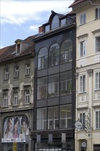 SLOVENIA, Ljubljana, Art Nouveau facade of Trubarjev Antikvariat bookshop