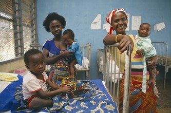 GHANA, Euchi, Women and their babies in a ward of the local hospital