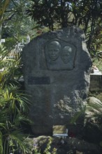PACIFIC ISLANDS, Polynesia, French Polynesia, "Marquesas.  Hiva Oa.  Grave of the Belgian actor,