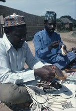 NIGERIA, Jos, Leather workers