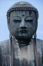JAPAN, Honshu, Kamakura, Head of the Daibutsu aka Great Buddha statue dating from 1252