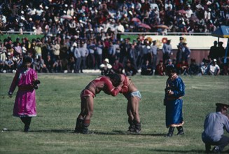 MONGOLIA, Ulaan Baatar, Wrestling in National Stadium