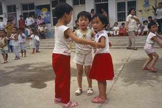 CHINA, Henan Province, Luoning, Children at Xianzhi Kindergarten for three to five year olds.