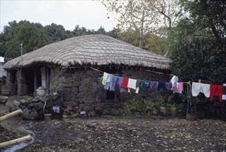 SOUTH KOREA, Cheju, Traditional farm house