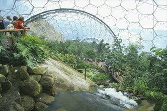 ENGLAND, Cornwall, St Austell, Eden Project humid tropics Biome
