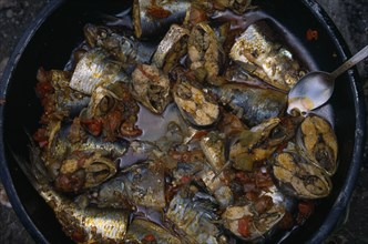 NIGERIA, Abuja, Fish stew in Dikko market