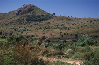 MALAWI, Blantyre-Lilongw, Area of deforestation on the Mozambique border