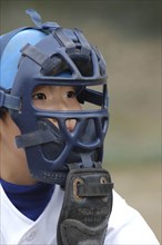 JAPAN, Chiba, Tako, "11 year old, 5th grader Taku Kikawa, catches for Toujou Shonen Yakyu baseball