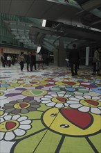 JAPAN, Honshu, Tokyo, Roppongi Ark Hills. Ark Tower shopping area with Takashi Murakami art on the