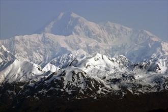 USA, Alaska, Snow covered mountain range