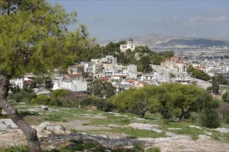 GREECE, Athens, City view seen from a hillside