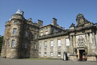 SCOTLAND, Lothian, Edinburgh, Holyrood Palace facade and main entrance
