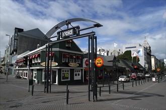 ICELAND, Reykjavik, Town centre street