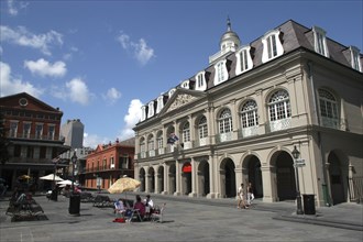 USA, Louisiana, New Orleans, French Quarter. The Louisiana State Museum Cabildo on Jackson Square