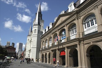 USA, Louisiana, New Orleans, French Quarter. The Louisiana State Museum Cabildo on Jackson Square