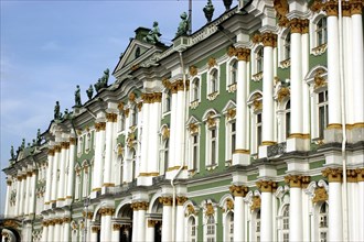 RUSSIA, St Petersburg, View along section of the Winter Palace facade