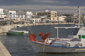 GREECE, Cyclades, Naxos, View of the waterfront in Hora.