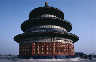 CHINA, Beijing, The Temple of Heaven complex.  Hall of Prayer for Good Harvests