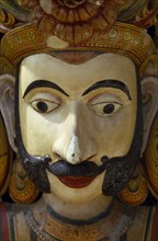 SRI LANKA, Arts, Detail of carved and painted figure.