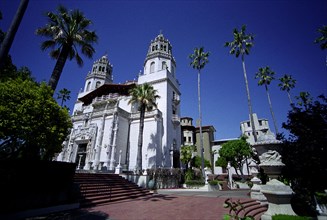 USA, California, Hearst Castle, Exterior view of the castle built and Owned by William Randolph