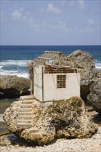 WEST INDIES, Barbados, St Joseph, Ruined seaside house at Bathsheba