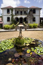 WEST INDIES, Barbados, St George, Francia plantation house gardens and waterlilly pond