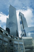 USA, New York, Manhattan, AOL Time Warner Center twin 55 storey skyscraper towers on Columbus