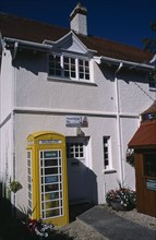 UNITED KINGDOM, Channel Islands, Guernsey, Castel. Telephone museum. Traditional yellow phone box