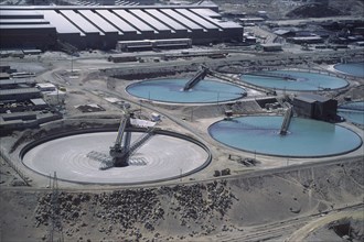 CHILE, Antofagasta, Chuquicamata, "Copper Mine, detail of the industrial landscape."