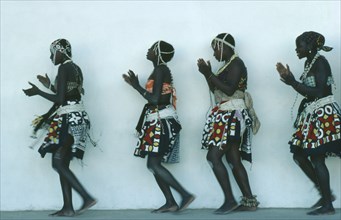 ANGOLA, Tribal Peoples, Traditional dancing.