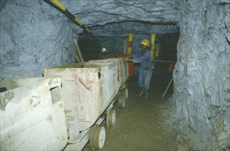 ZIMBABWE, Industry, Working underground in the Arcturus gold mine.