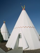 USA, Arizona, Holbrook, The Wigwam Motel made from stone