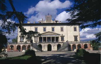 ITALY, Tuscany, Near Florence, Villa Medici Poggio a Caiano.  Country villa near Florence built by