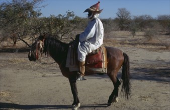 CHAD, Transport, Horse and rider.