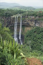 MAURITIUS, Chamarel , The Chamarel Falls dropping from a height of 83 metres.