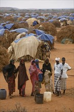 KENYA, Mandera, "Somali refugee camp run by UNHCR with a population of 55,000.  People waiting for